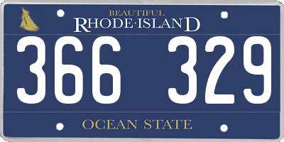 RI license plate 366329
