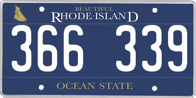 RI license plate 366339
