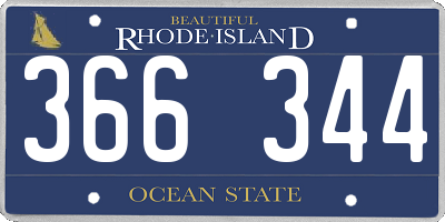 RI license plate 366344