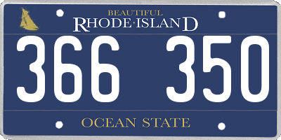 RI license plate 366350