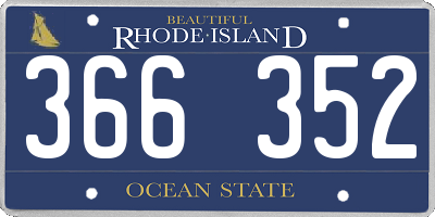 RI license plate 366352