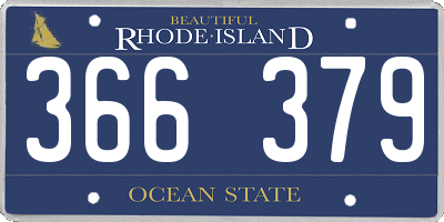 RI license plate 366379