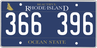 RI license plate 366396