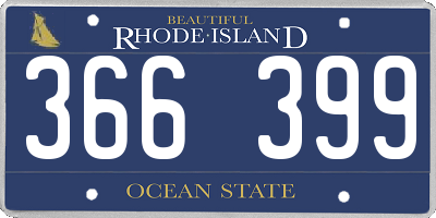 RI license plate 366399