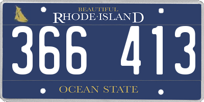 RI license plate 366413