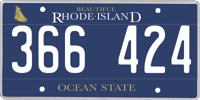 RI license plate 366424