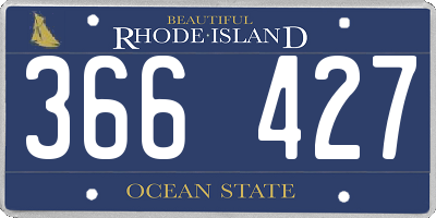 RI license plate 366427