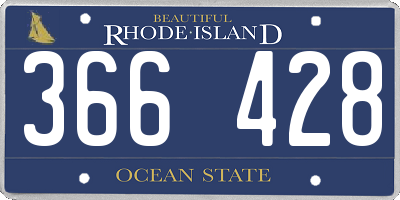 RI license plate 366428