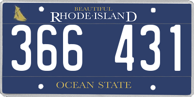 RI license plate 366431