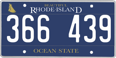RI license plate 366439