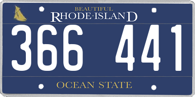 RI license plate 366441
