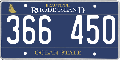 RI license plate 366450