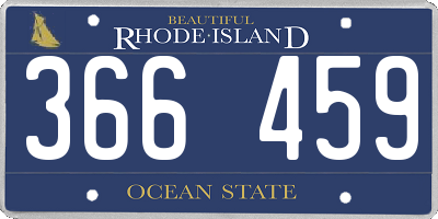 RI license plate 366459
