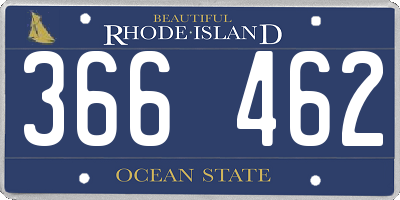 RI license plate 366462