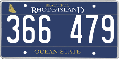 RI license plate 366479