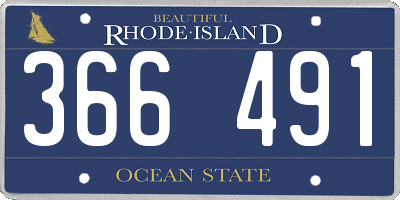 RI license plate 366491