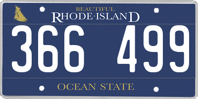 RI license plate 366499