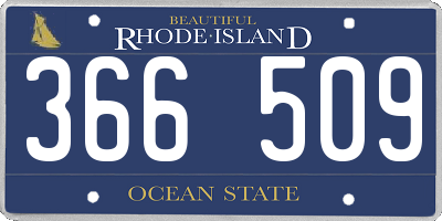 RI license plate 366509