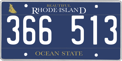 RI license plate 366513