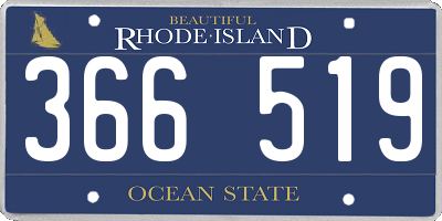 RI license plate 366519