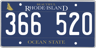 RI license plate 366520