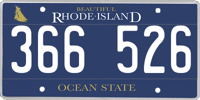 RI license plate 366526