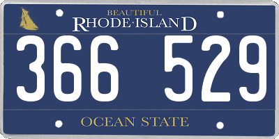 RI license plate 366529