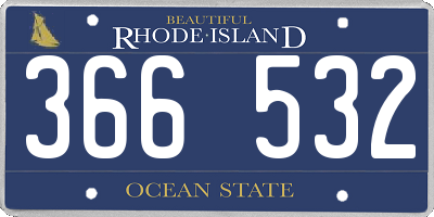 RI license plate 366532