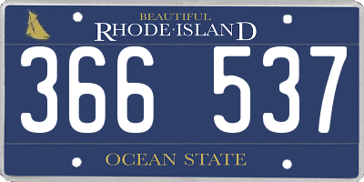 RI license plate 366537