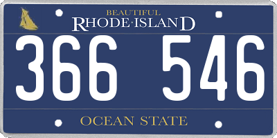 RI license plate 366546