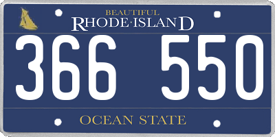 RI license plate 366550