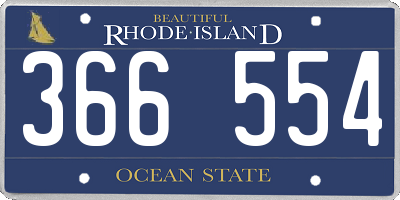 RI license plate 366554