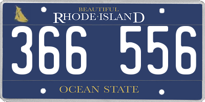 RI license plate 366556