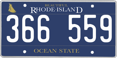 RI license plate 366559