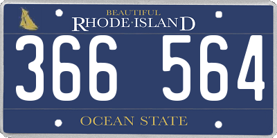 RI license plate 366564