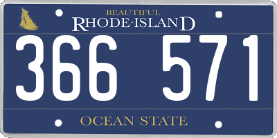 RI license plate 366571