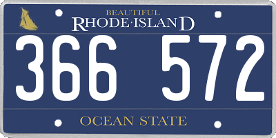 RI license plate 366572