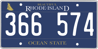 RI license plate 366574