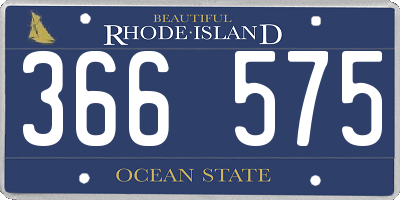 RI license plate 366575
