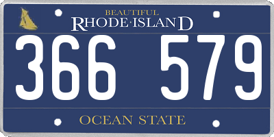RI license plate 366579