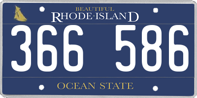 RI license plate 366586