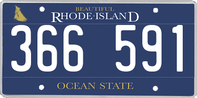 RI license plate 366591