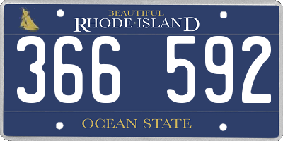 RI license plate 366592