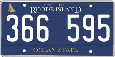RI license plate 366595