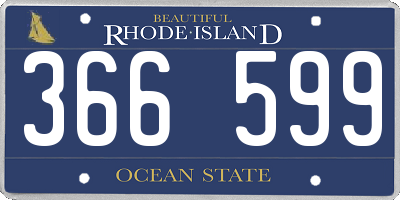 RI license plate 366599