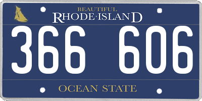 RI license plate 366606