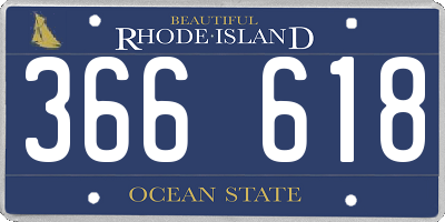 RI license plate 366618