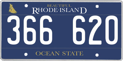 RI license plate 366620