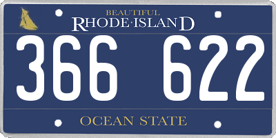 RI license plate 366622