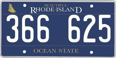 RI license plate 366625